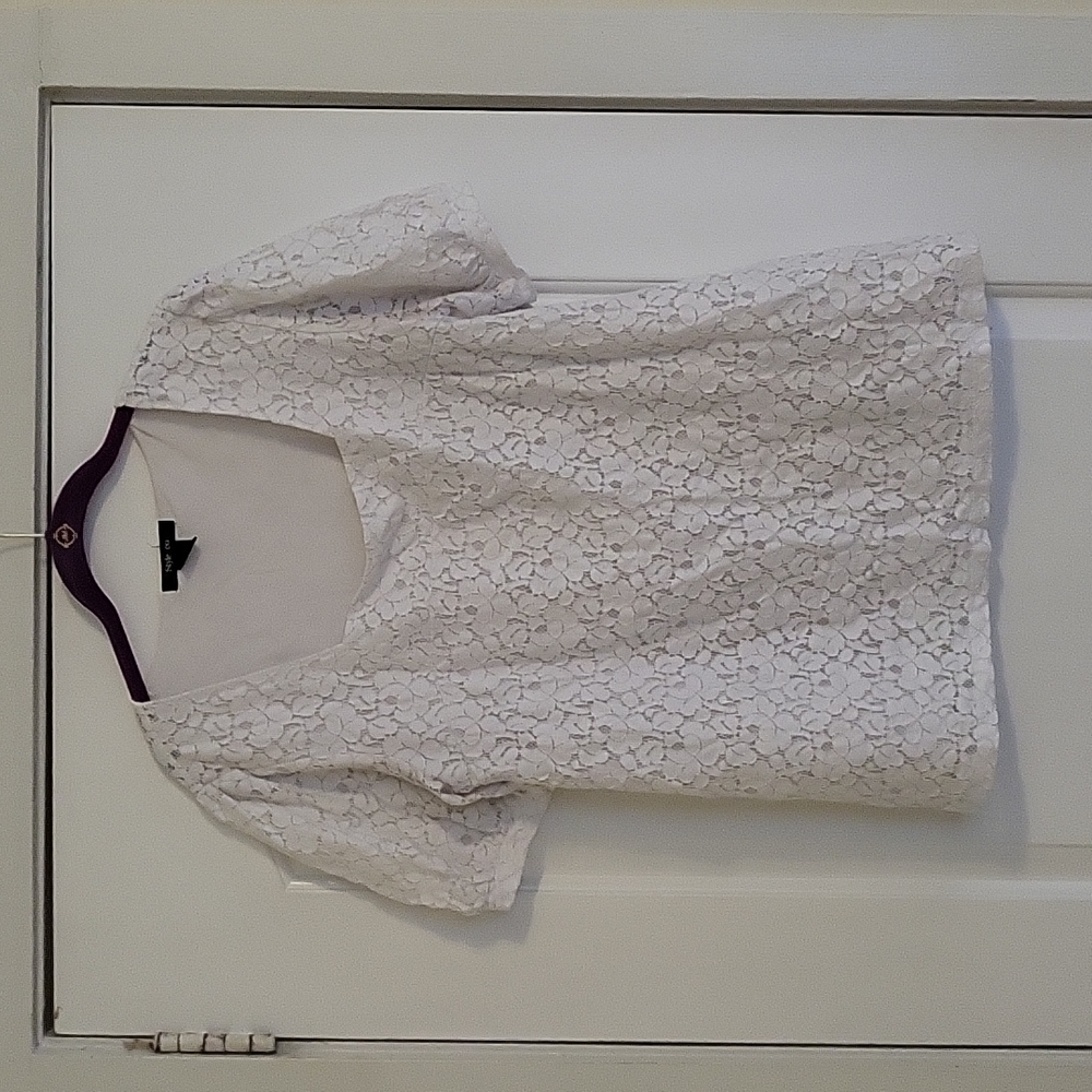 Style&co., Medium, white, short sleeve Blouse